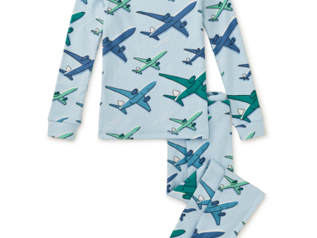 Tea Collection Goodnight Pajama Set Away We Go Airplanes Online Hot Sale