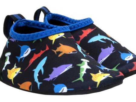 Robeez Aqua Shoes Black Multi Sharks Online