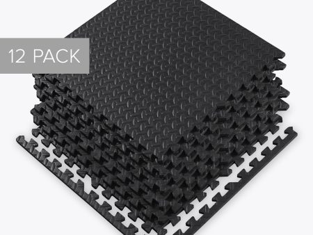 Gaiam Essentials Interlocking Fitness Mat (Pack of 12) Fashion