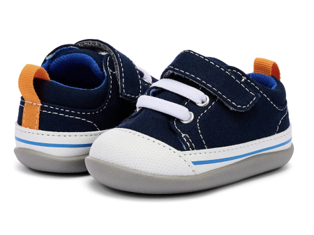 See Kai Run Stevie (First Walker) Navy Canvas Size 4 Fashion