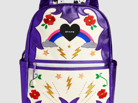 State Bags Metallic Kane Kids Double Pocket Cowgirl Backpack Online now