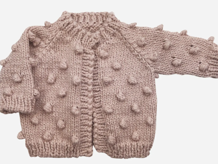 The Blueberry Hill Popcorn Cardigan Blush Baby Sweater Hot on Sale