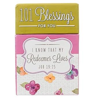 101 bendiciones para ti en tarjetas, Job 19:25, en inglés Fashion