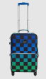 State Bags Poly Canvas Logan Suitcase Blue Checkerboard Hot on Sale