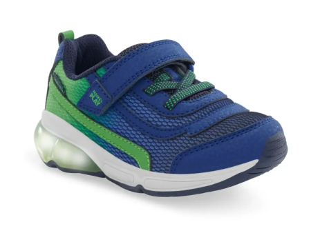 Stride Rite Light Up Surge Bounce Sneaker Navy Green on Sale