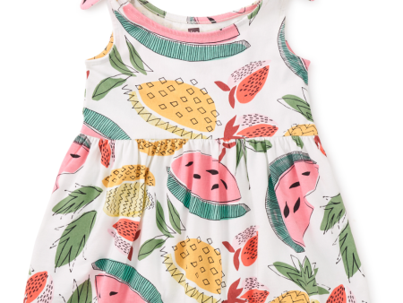 Tea Collection Tie Shoulder Baby Dress Milli D Aiello Fruta Size 9-12m For Discount