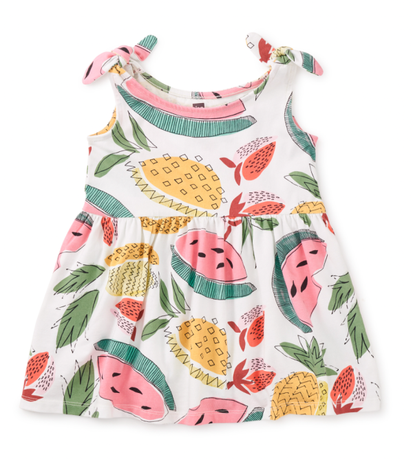 Tea Collection Tie Shoulder Baby Dress Milli D Aiello Fruta Size 9-12m For Discount