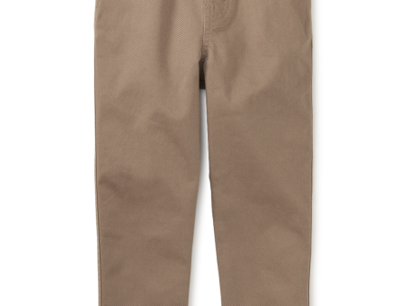 Tea Collection Timeless Stretch Twill Pants Cappuccino For Sale