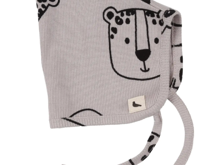 Turtledove London Organic Collection Snow Leopard Bonnet Grey Size 0-3m For Discount