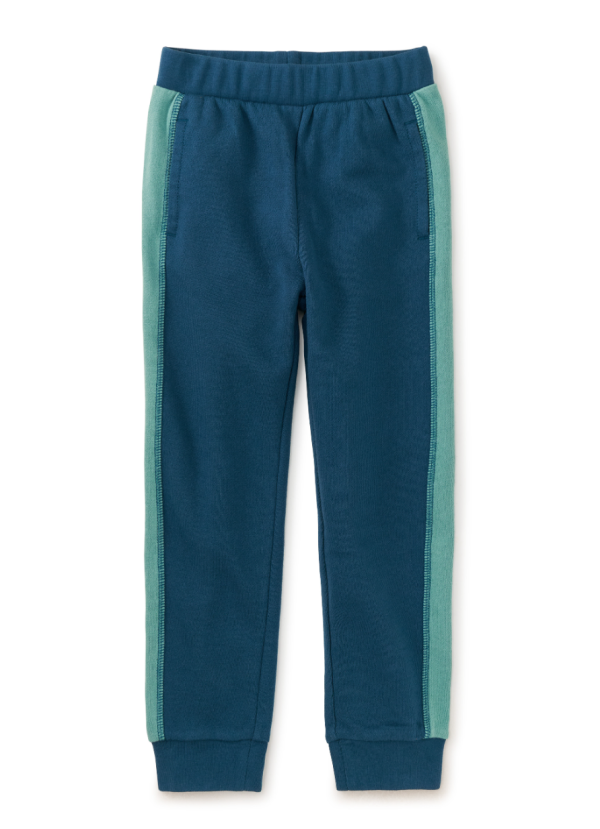 Tea Collection Colorblock Stripe Out Joggers Bedford Blue Online Sale