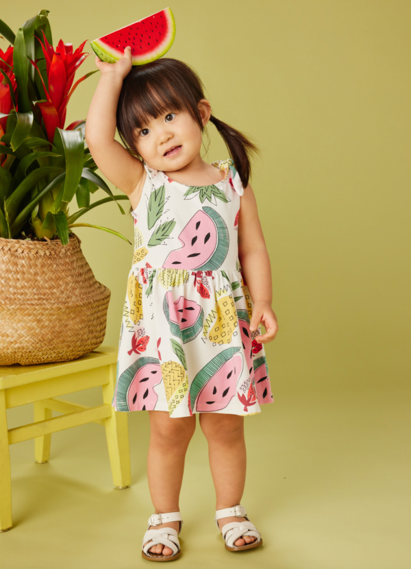 Tea Collection Tie Shoulder Baby Dress Milli D Aiello Fruta Size 9-12m For Discount