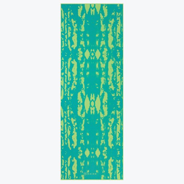 Reversible Turquoise Lotus Yoga Mat (6mm) Online now