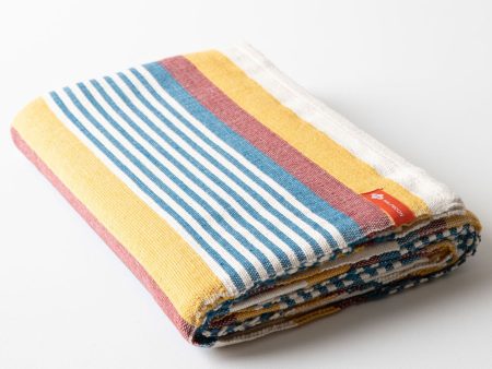 Halfmoon Beachstripe Cotton Yoga Blanket on Sale