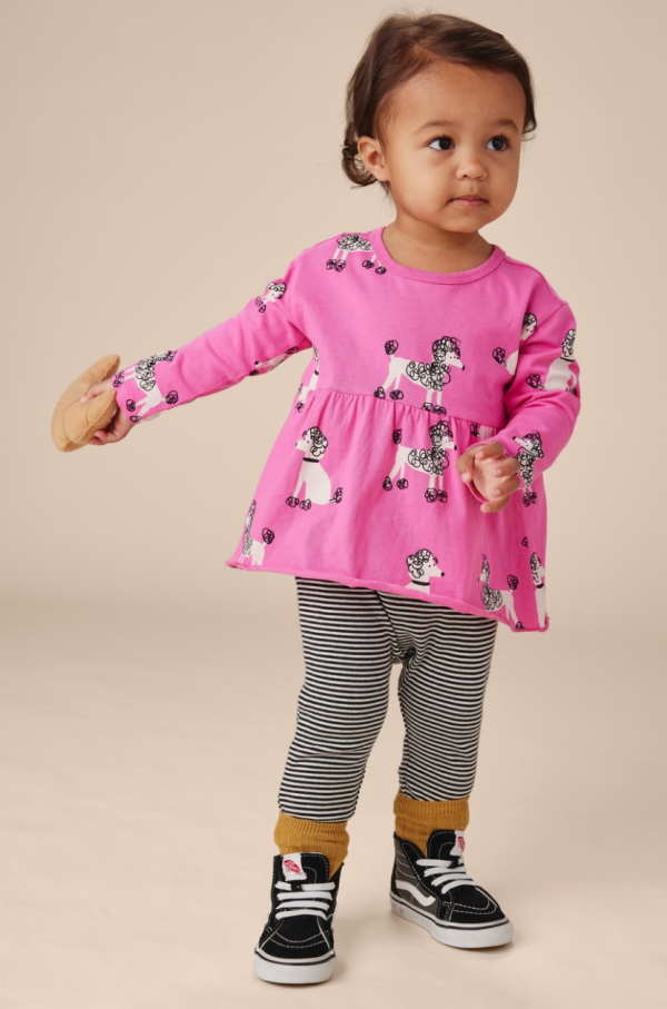 Tea Collection Peplum Top & Pants Baby Set Poodle Promenade Online now