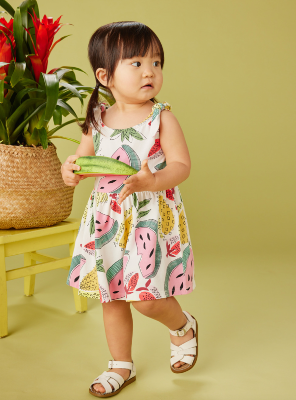 Tea Collection Tie Shoulder Baby Dress Milli D Aiello Fruta Size 9-12m For Discount