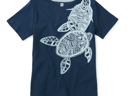 Tea Collection Two Turtles Graphic Tee Whale Blue Size 6y For Discount