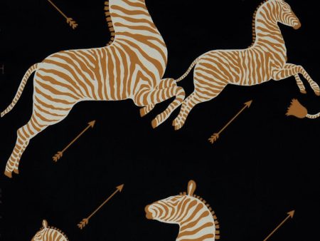 Scalamandre Wallpaper WP81388M-005 Zebras Black Discount