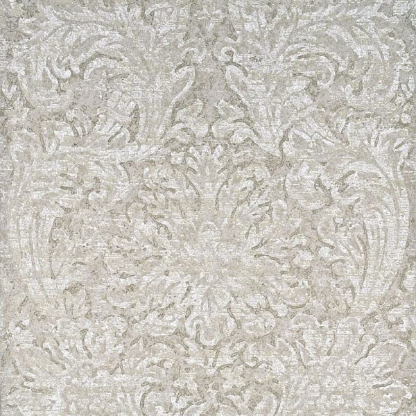 Mulberry Wallpaper FG072.J80 Faded Damask Silver Taupe Supply