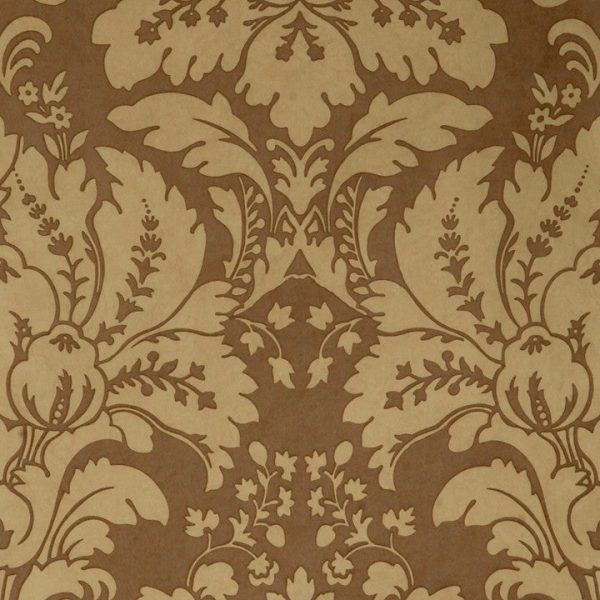 Scalamandre Wallpaper WP81305MM-013 Locksley Damask Puce On Taupe Online Hot Sale