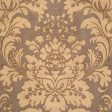 Scalamandre Wallpaper WP81305MM-008 Locksley Damask Taupe On Elephant Online Sale