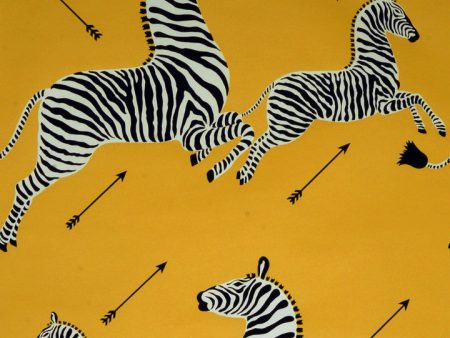 Scalamandre Wallpaper WP81388M-006 Zebras Yellow Cheap