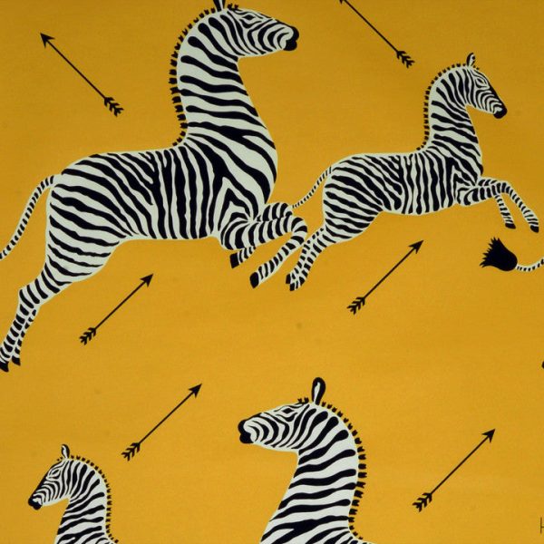 Scalamandre Wallpaper WP81388M-006 Zebras Yellow Cheap